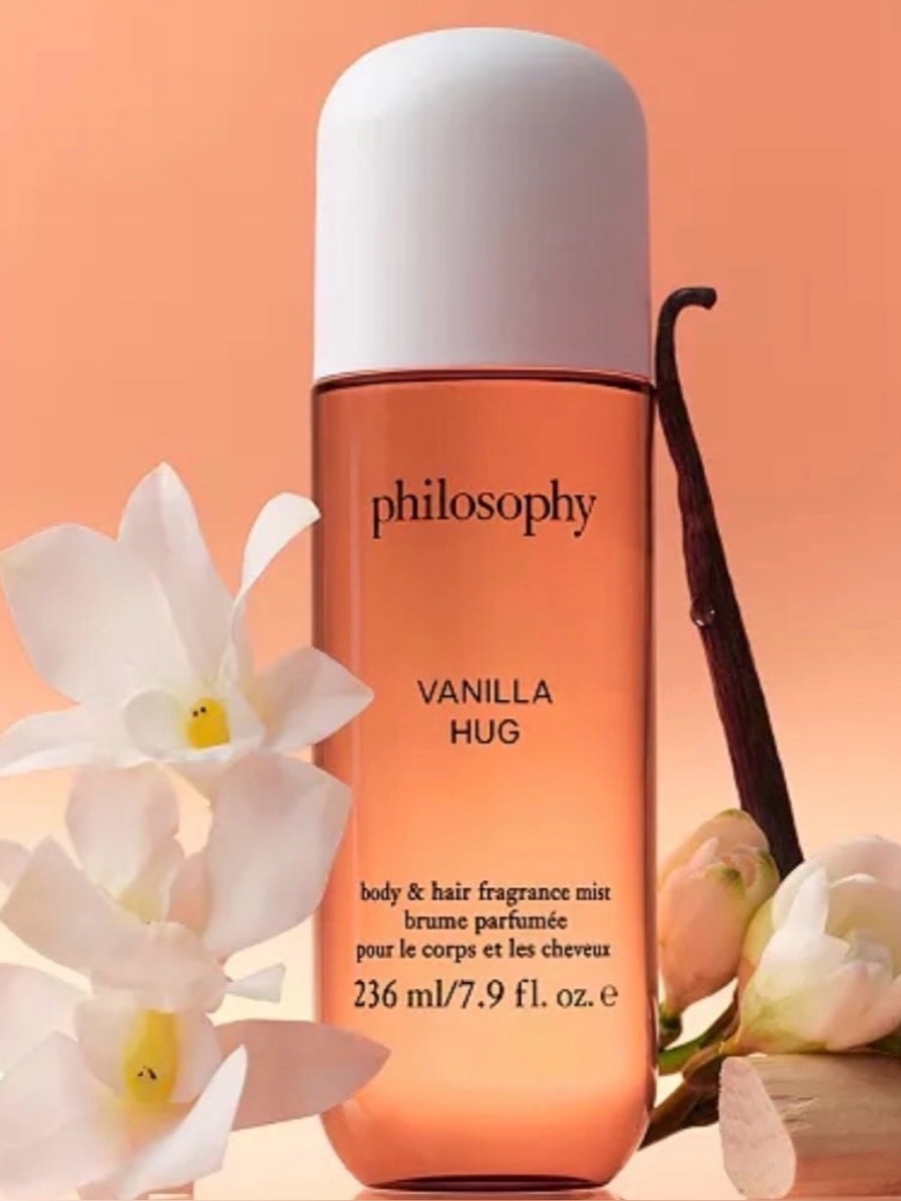 New In The Bottle Philosophy Vanilla Hug Body & Hair Fragrance Mist 7.9 ounces